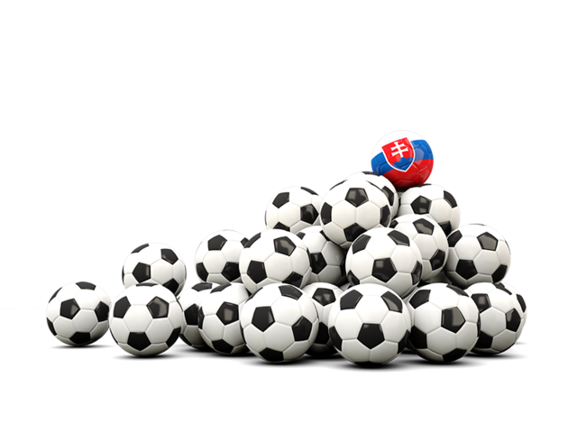 Pile of soccer balls. Download flag icon of Slovakia at PNG format