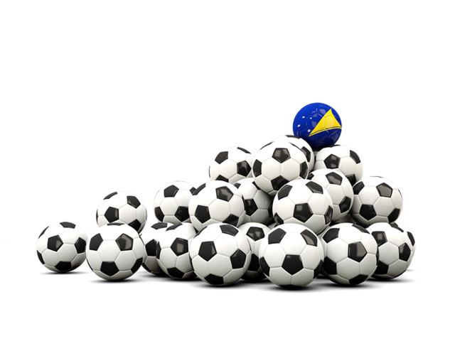 Pile of soccer balls. Download flag icon of Tokelau at PNG format