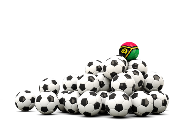 Pile of soccer balls. Download flag icon of Vanuatu at PNG format