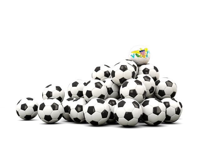 Pile of soccer balls. Download flag icon of Virgin Islands of the United States at PNG format