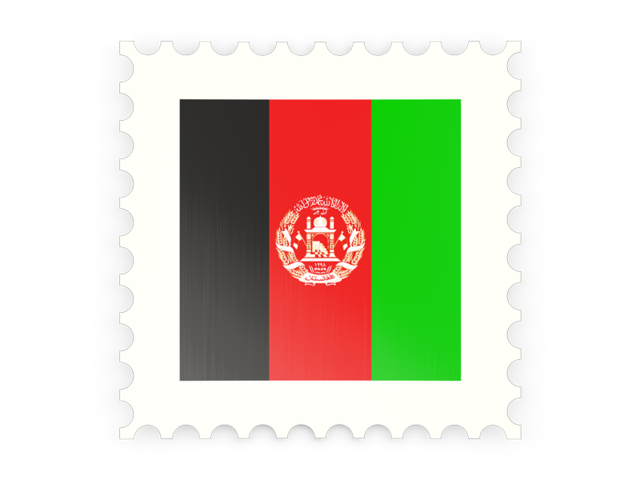 Postage stamp icon. Download flag icon of Afghanistan at PNG format