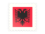 Albania. Postage stamp icon. Download icon.