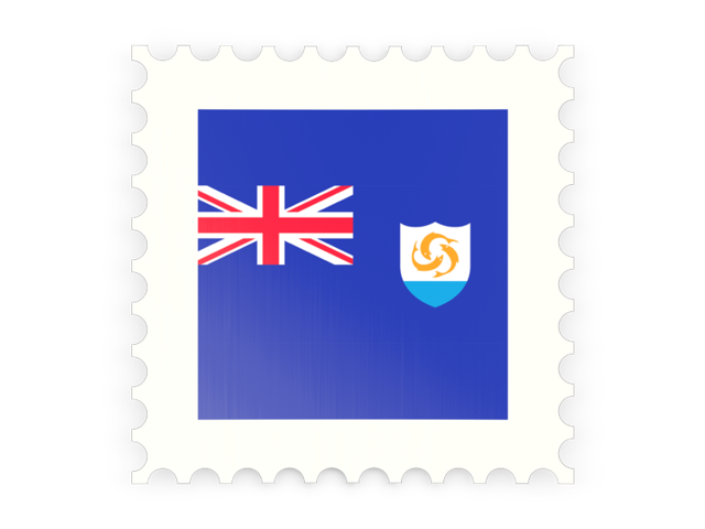 Postage stamp icon. Download flag icon of Anguilla at PNG format