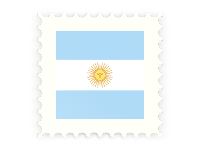Postage stamp icon. Download flag icon of Argentina at PNG format