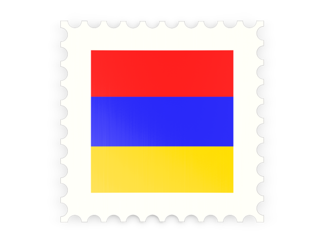 Почтовая марка. Скачать флаг. Армения