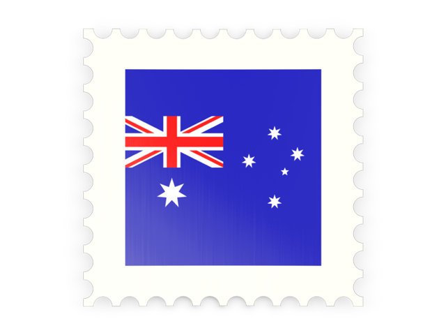 Postage stamp icon. Download flag icon of Australia at PNG format