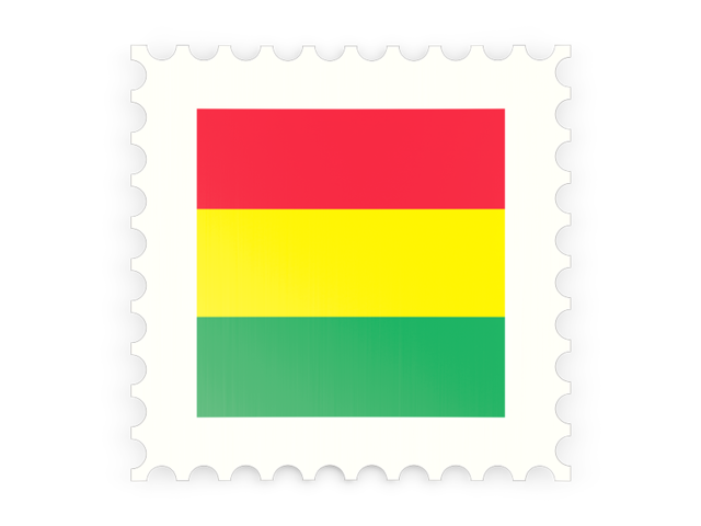 Postage stamp icon. Download flag icon of Bolivia at PNG format