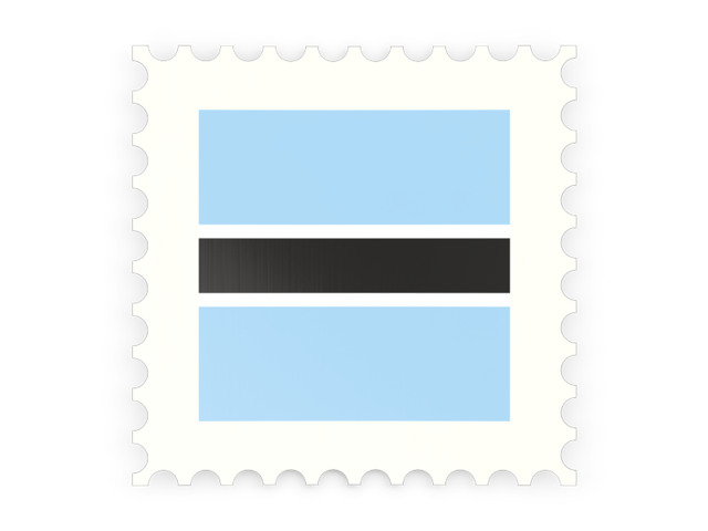 Postage stamp icon. Download flag icon of Botswana at PNG format