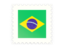 Brazil. Postage stamp icon. Download icon.