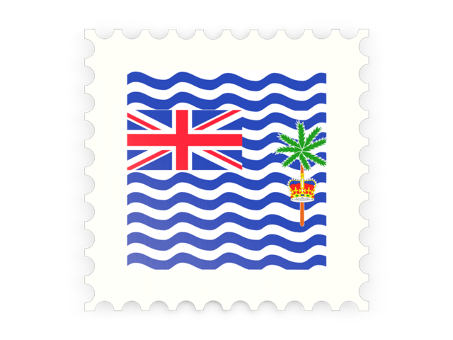 Postage stamp icon. Download flag icon of British Indian Ocean Territory at PNG format