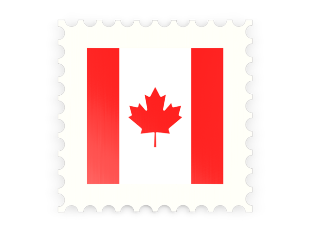 Postage stamp icon. Download flag icon of Canada at PNG format