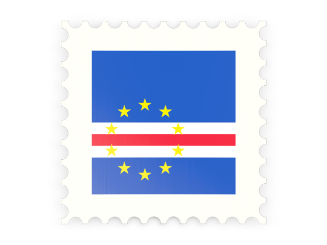 Postage stamp icon. Download flag icon of Cape Verde at PNG format