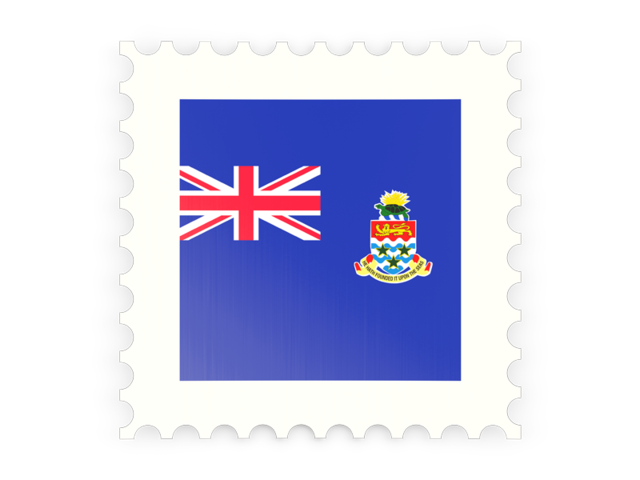 Postage stamp icon. Download flag icon of Cayman Islands at PNG format