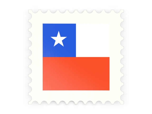 Postage stamp icon. Download flag icon of Chile at PNG format