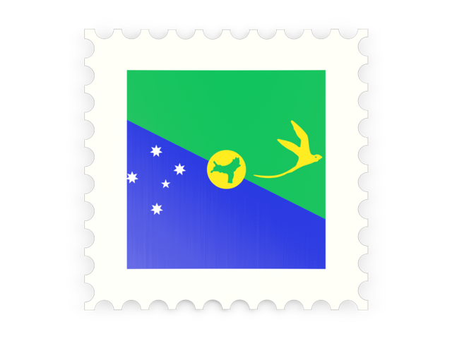 Postage stamp icon. Download flag icon of Christmas Island at PNG format