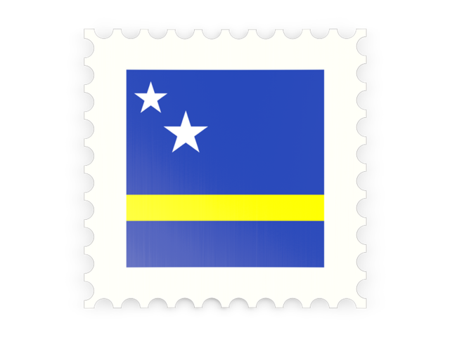 Postage stamp icon. Download flag icon of Curacao at PNG format