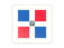 Dominican Republic. Postage stamp icon. Download icon.