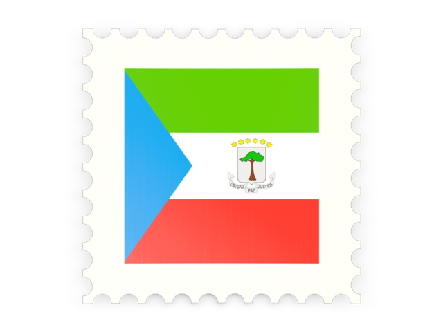 Postage stamp icon. Download flag icon of Equatorial Guinea at PNG format