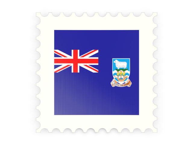 Postage stamp icon. Download flag icon of Falkland Islands at PNG format