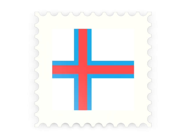 Postage stamp icon. Download flag icon of Faroe Islands at PNG format