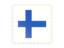 Finland. Postage stamp icon. Download icon.