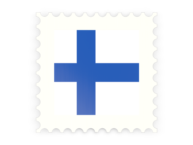 Postage stamp icon. Download flag icon of Finland at PNG format