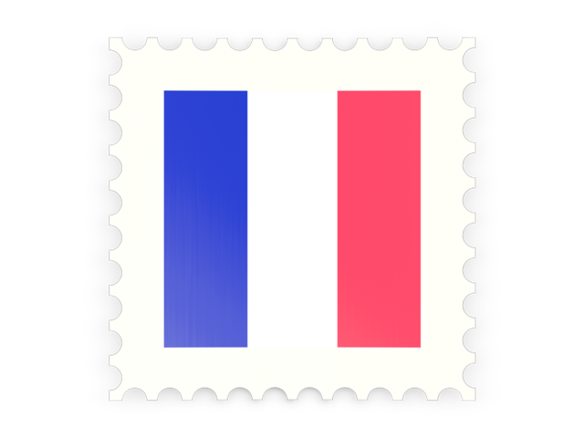 Postage stamp icon. Download flag icon of France at PNG format
