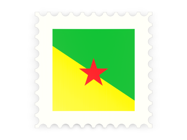 Postage stamp icon. Download flag icon of French Guiana at PNG format
