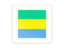Gabon. Postage stamp icon. Download icon.