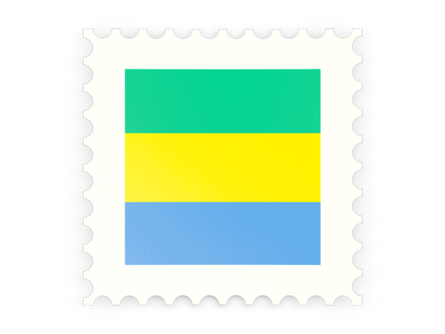 Postage stamp icon. Download flag icon of Gabon at PNG format