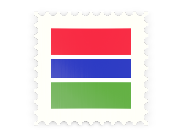 Postage stamp icon. Download flag icon of Gambia at PNG format