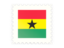 Ghana. Postage stamp icon. Download icon.