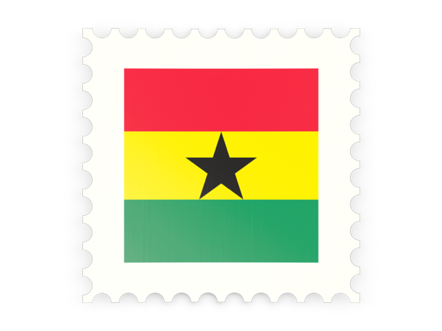 Postage stamp icon. Download flag icon of Ghana at PNG format