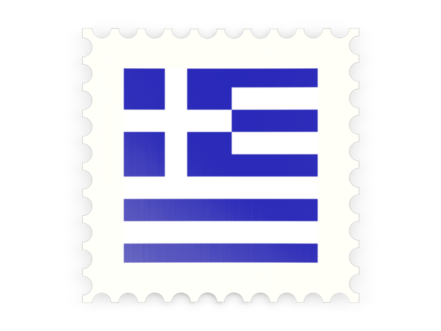 Postage stamp icon. Download flag icon of Greece at PNG format