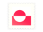 Greenland. Postage stamp icon. Download icon.