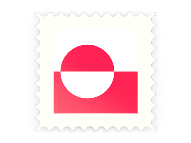 Postage stamp icon. Download flag icon of Greenland at PNG format