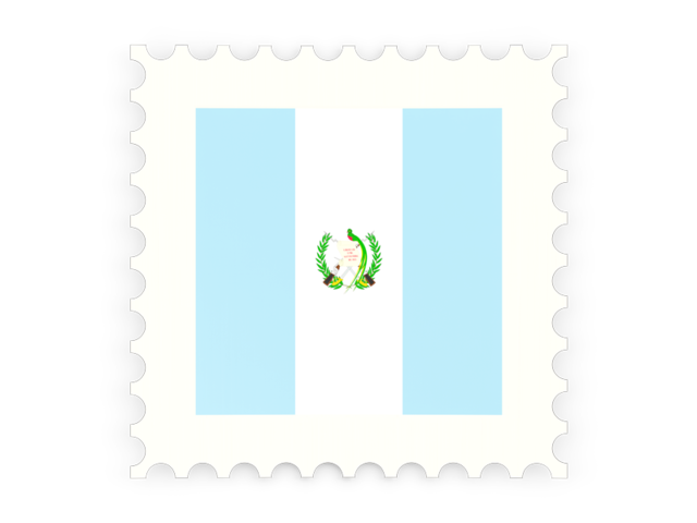 Почтовая марка. Скачать флаг. Гватемала