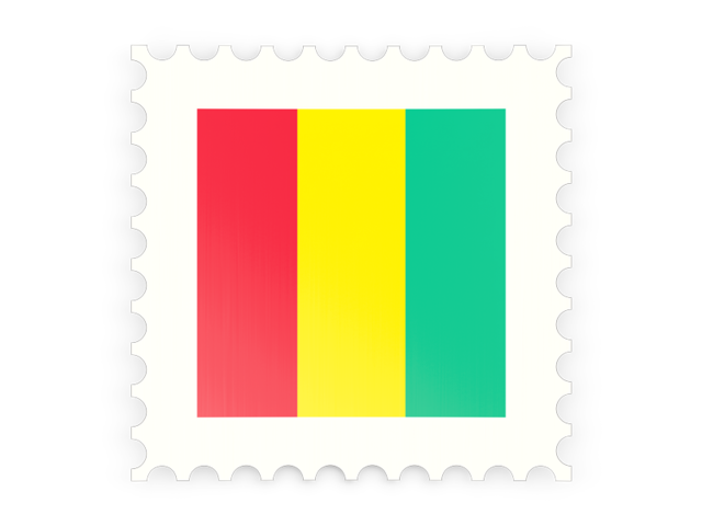 Postage stamp icon. Download flag icon of Guinea at PNG format