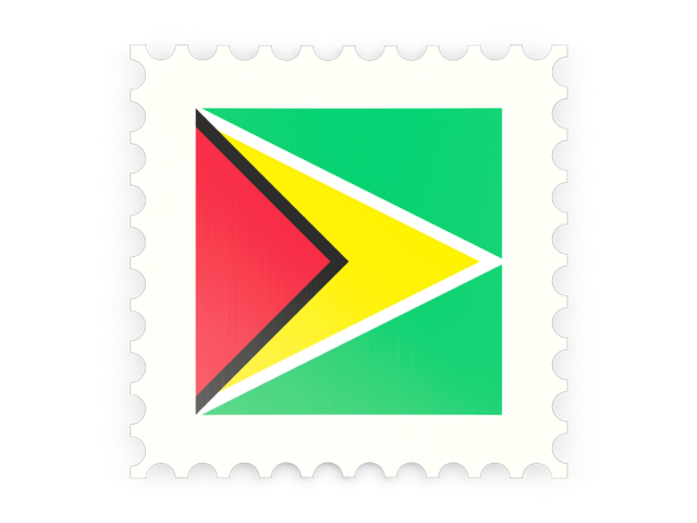 Postage stamp icon. Download flag icon of Guyana at PNG format