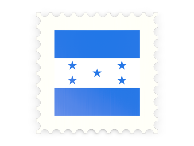 Postage stamp icon. Download flag icon of Honduras at PNG format