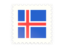 Iceland. Postage stamp icon. Download icon.