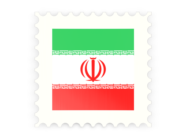 Postage stamp icon. Download flag icon of Iran at PNG format