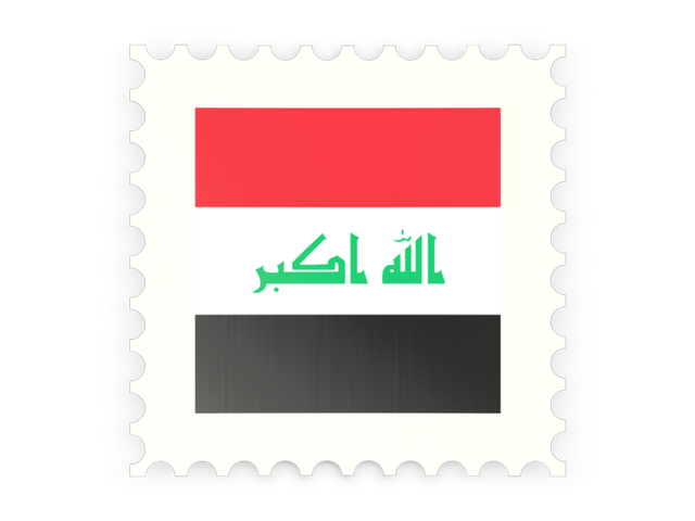 Postage stamp icon. Download flag icon of Iraq at PNG format