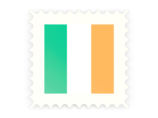 Postage stamp icon. Download flag icon of Ireland at PNG format