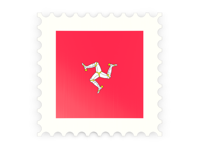 Postage stamp icon. Download flag icon of Isle of Man at PNG format