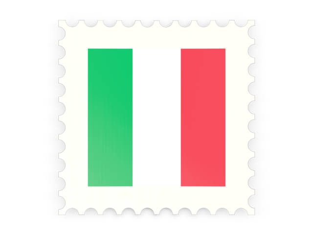 Postage stamp icon. Download flag icon of Italy at PNG format