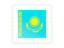 Kazakhstan. Postage stamp icon. Download icon.