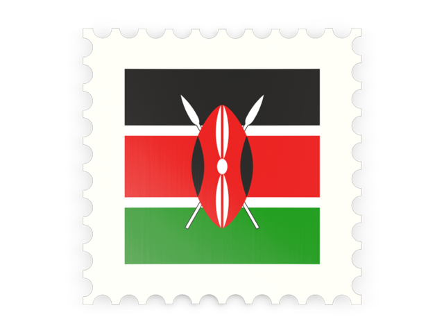 Postage stamp icon. Download flag icon of Kenya at PNG format