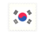 South Korea. Postage stamp icon. Download icon.