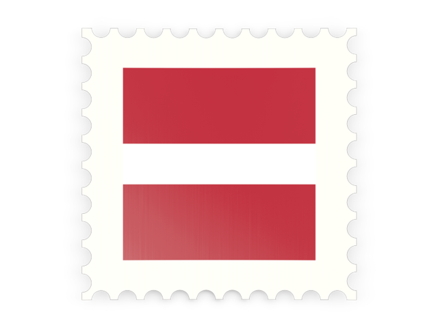 Postage stamp icon. Download flag icon of Latvia at PNG format